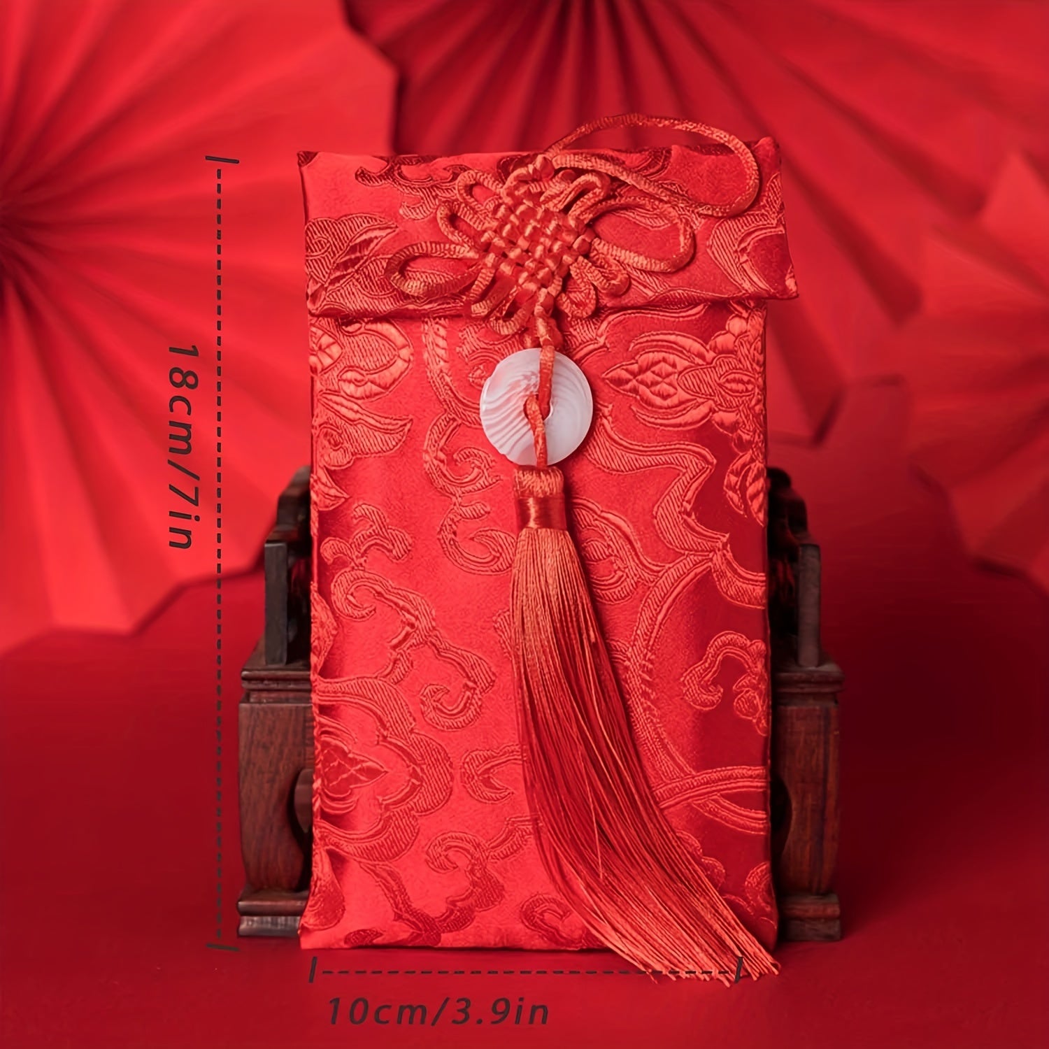 Chinese Knot Silk Red Envelopes Lucky Money Pockets For Spring Festival