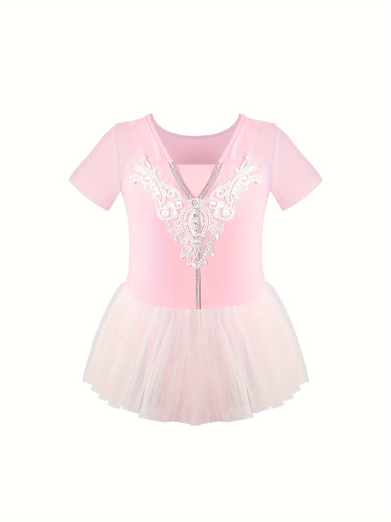 Girls 95 Cotton Short Sleeve Ballet Tutu Leotard Romper