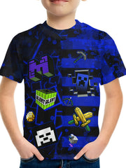 Boy's Cartoon Graphic T shirt Casual Slightly Stretch Breathable Novel Tee