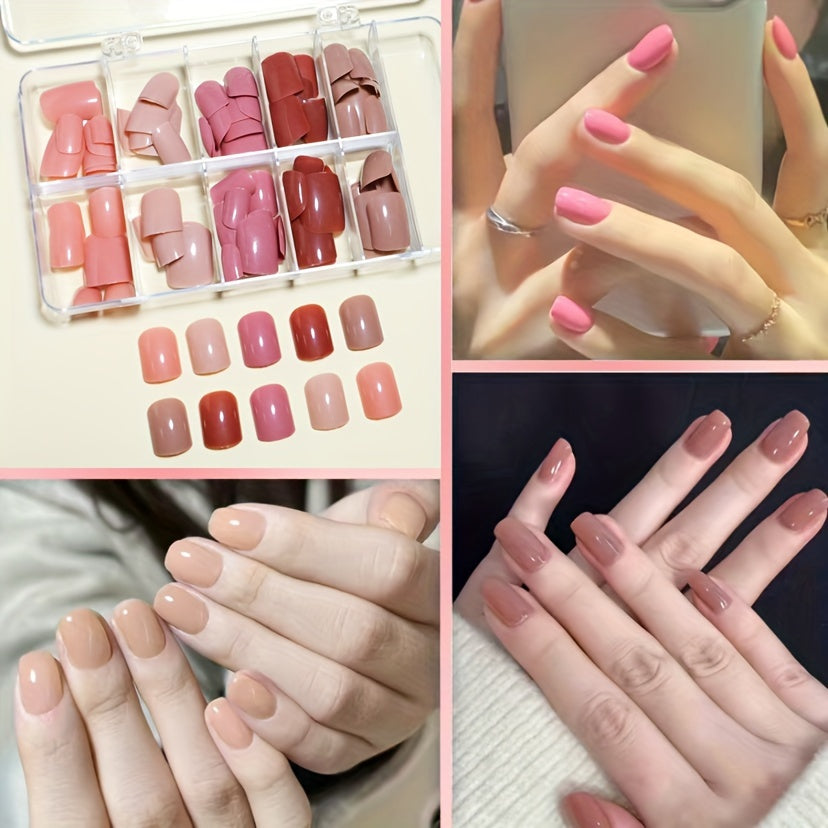 120pcs Assorted Colors False Nail Tips Set Easy DIY Nail Art Quick Salon Look