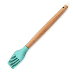 Silicone Applicator Brush Wooden Handle Heat Resistant Pastry Brush