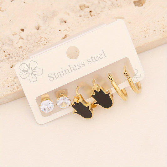 Eyes Love Heart Earrings Set - Cute and Stylish Jewelry Gift