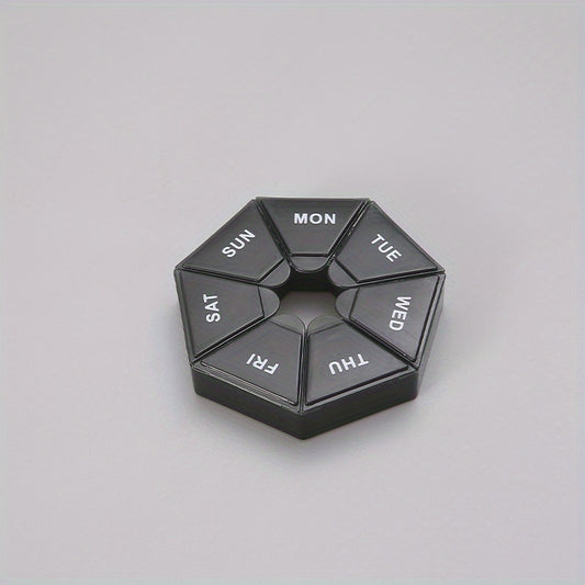 Mini Rainbow Pill Box 7 Compartment Weekly Organizer