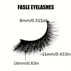Wispy False Eyelashes Natural Look Faux Mink Fluffy Cat Eye Lashes 3D 15mm