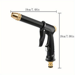 Copper Plated Nozzle Long Rod Garden Cleaning Watering Spray Head