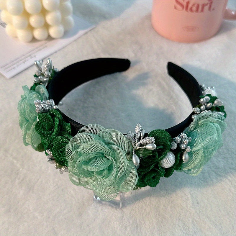 Flower Headband Hair Band For Women Girls Party Prom Props Hair Accessories