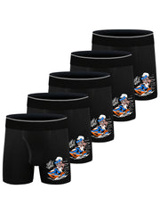 5Pack Boys Cartoon Boxer Briefs Cotton Stretch Soft Underwear
