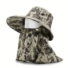 Sun Protection Fishing Hat with Neck Flap and Face Cover