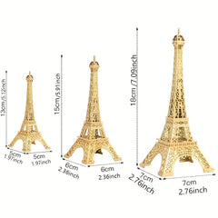 Golden Paris Eiffel Tower Model Window Decoration Photo Props