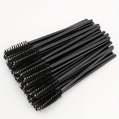 100Pcs Mascara Wands Eyebrow Brush Set Pink Purple