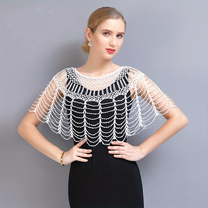 1920s Vintage Beaded Tassel Fishtail Wrap