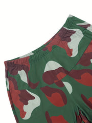  Camo Print High Waist Tummy Control Trousers