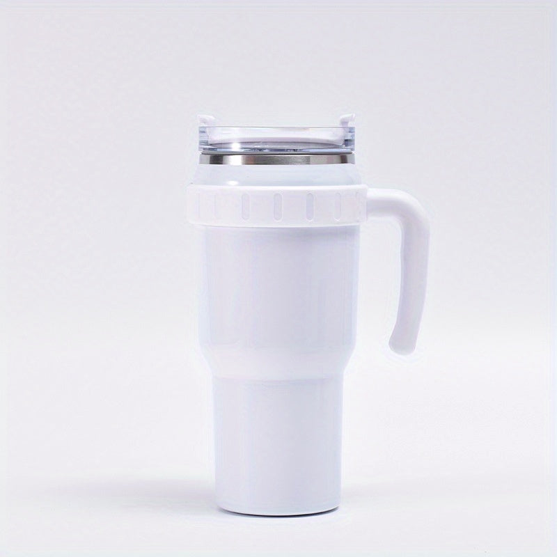 40oz Insulated Stainless Steel Tumbler with Handle, Straw & Lid