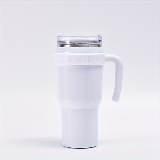 40oz Insulated Stainless Steel Tumbler with Handle, Straw & Lid