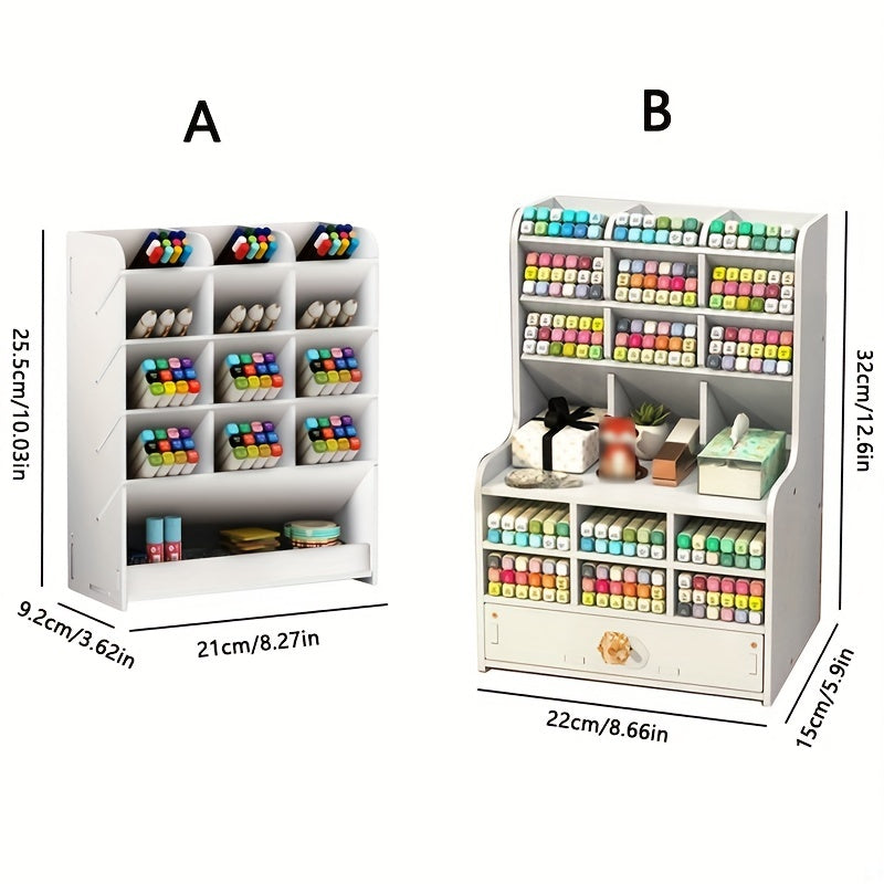 Plastic Desktop Storage Rack Pen Holder Student Dorm Stationery Organizer