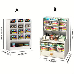 Plastic Desktop Storage Rack Pen Holder Student Dorm Stationery Organizer