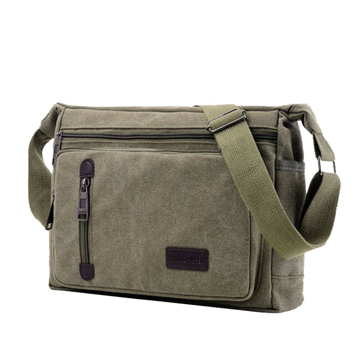 Men Canvas Bag Travel Hiking Cross Body Messenger Retro