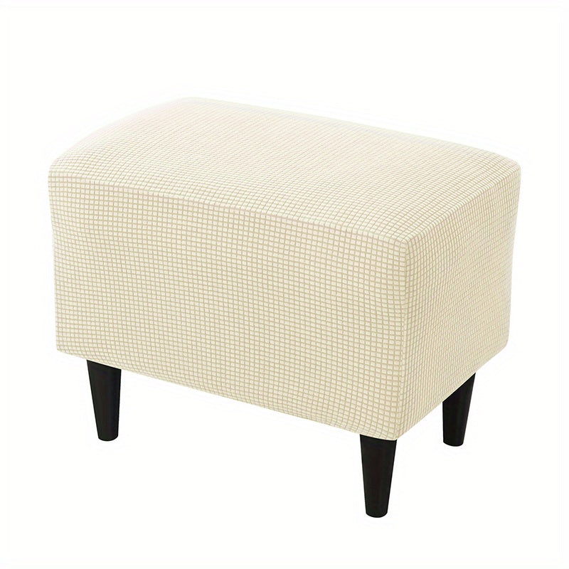 Stretch Footstool Slipcover Small Rectangle Storage Stool Cover