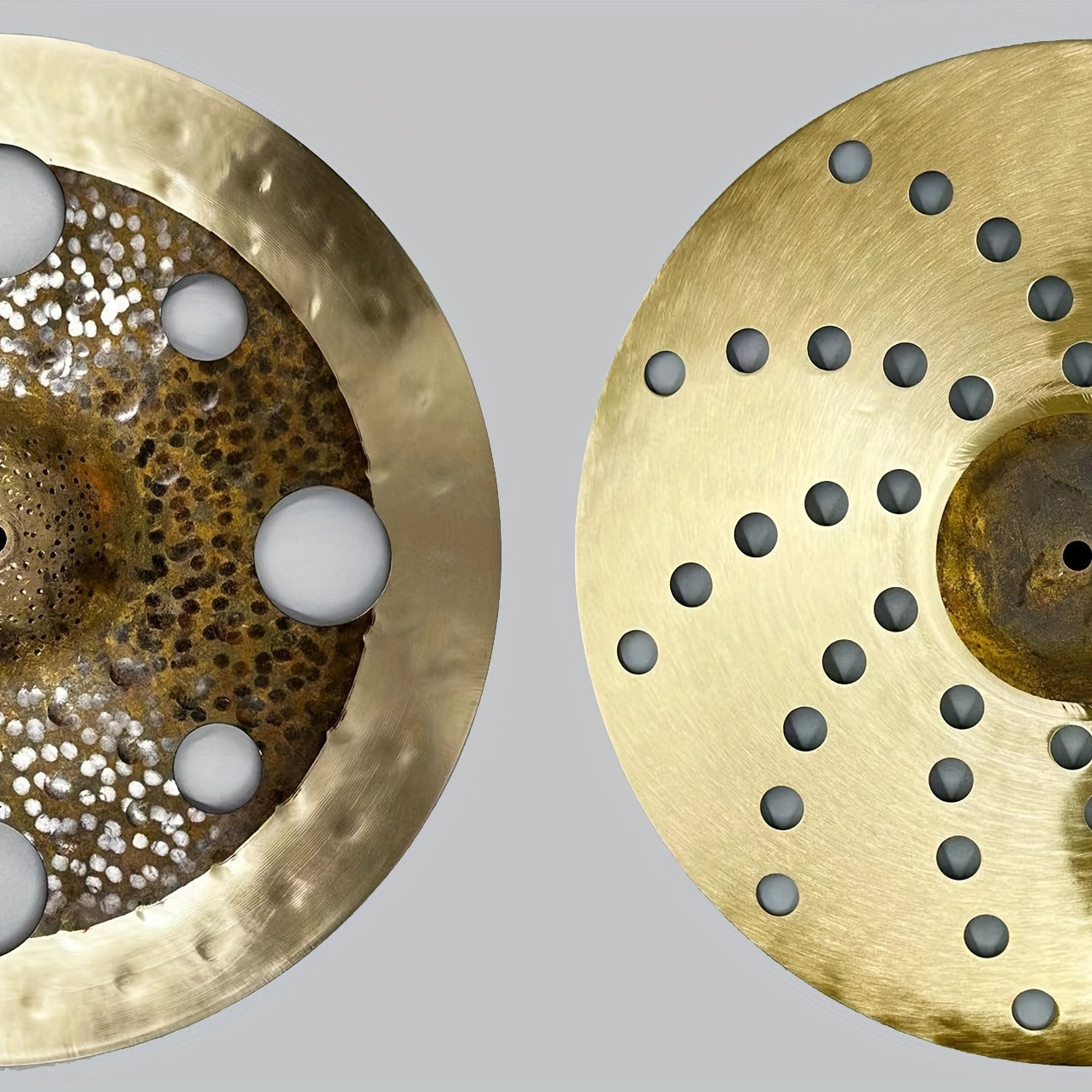 Hand Hammered B20 Bronze 45 Dual Trash Crash Cymbals