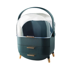 Clear Makeup Organizer with Lipstick and Skincare Holders