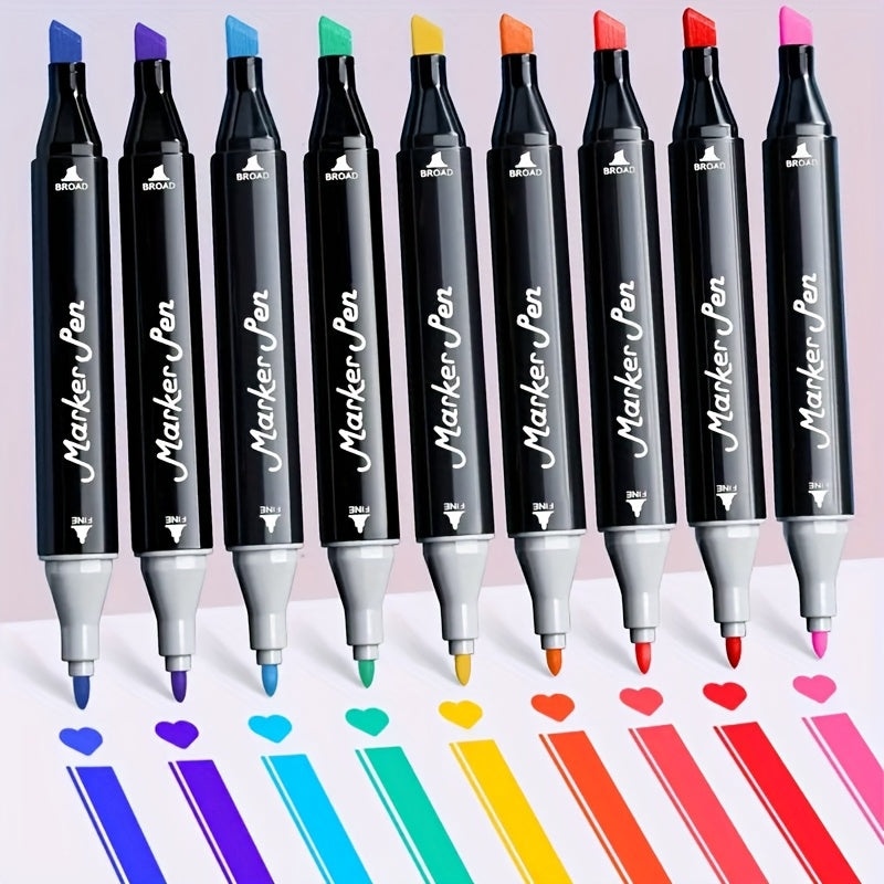 Colours Dual Tip Markers with Portable Storage Bag