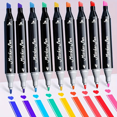Colours Dual Tip Markers with Portable Storage Bag