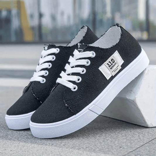 Women's Lace Up Canvas Low Top Sneakers