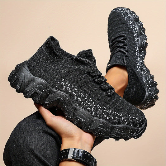 Men's Weave Knit Lace Up Casual Shoes Lightweight Sneaker