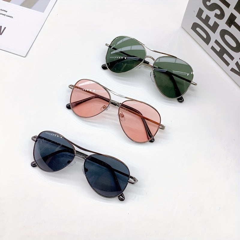Kids Metal Frame UV Protection Pilot Sunglasses