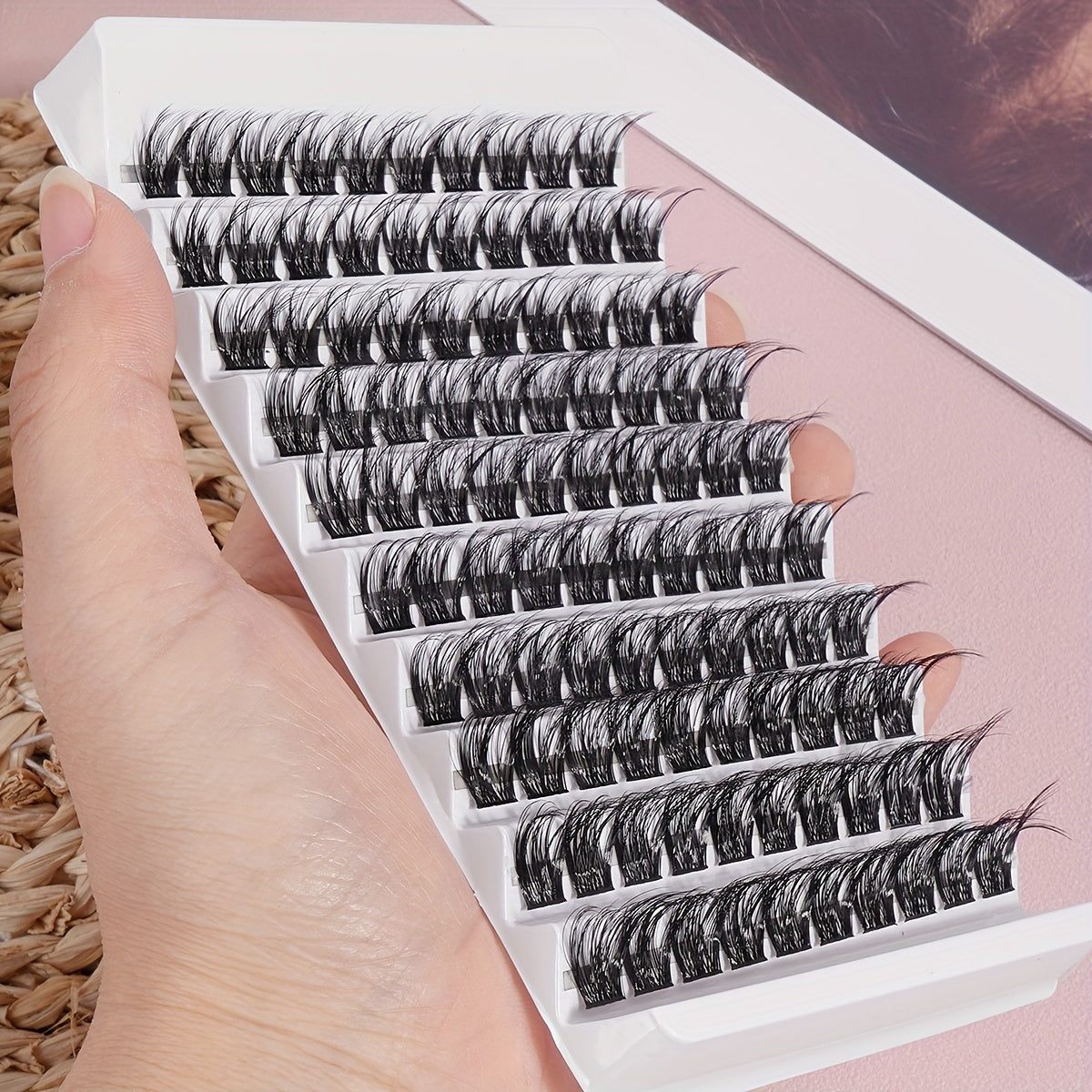 100pcs Segmented False Eyelashes 13 16mm Mixed Thick Curling Lashes