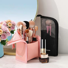 Large Waterproof Cosmetic Bag Portable Makeup Brush Organizer