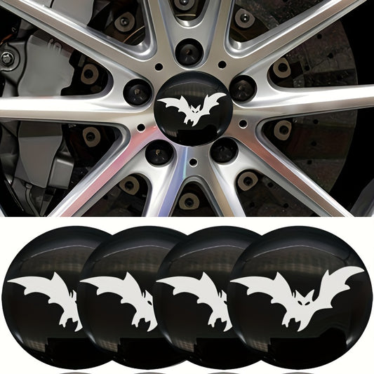 4pcs Bat Car Wheel Center Hub Cap Emblem Stickers Cover 56mm Car Accessories