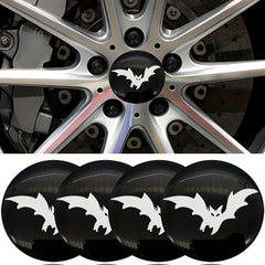 4pcs Bat Car Wheel Center Hub Cap Emblem Stickers Cover 56mm Car Accessories