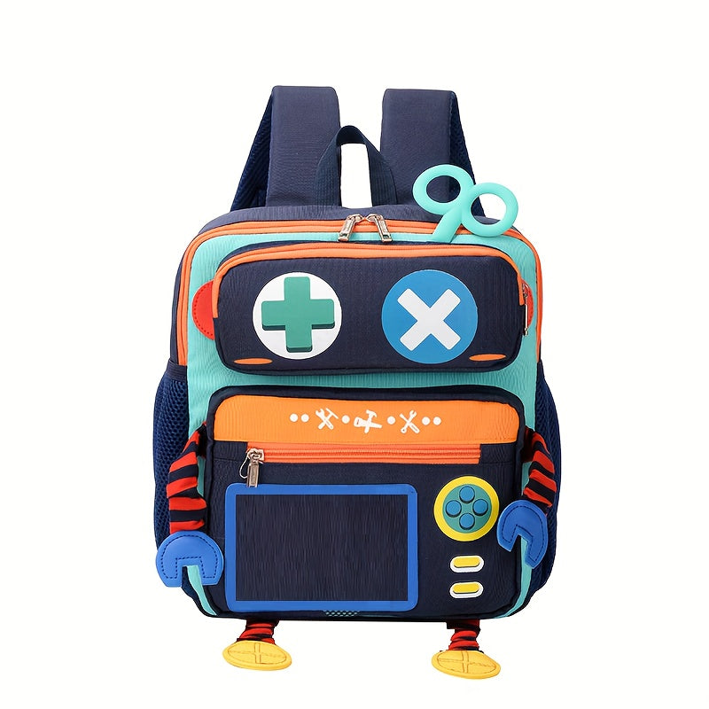 Kids Cartoon Robot Backpack Large Capacity School Bag