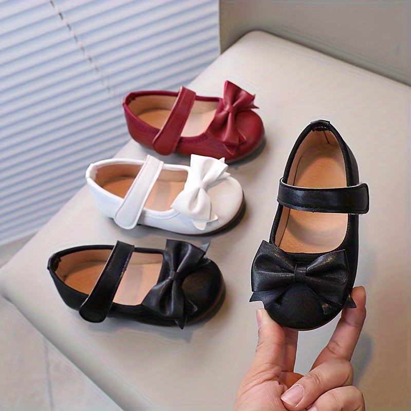 Bowknot Flat Shoes For Girls Non Slip Dress Shoes For Party
