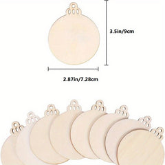 10pcs Wooden Slices 8.89cm DIY Christmas Decorations Craft Toys