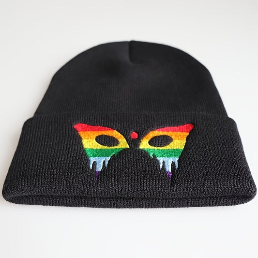 Butterfly Embroidered Beanie Hat Skull Cap Coldproof Knit Hats