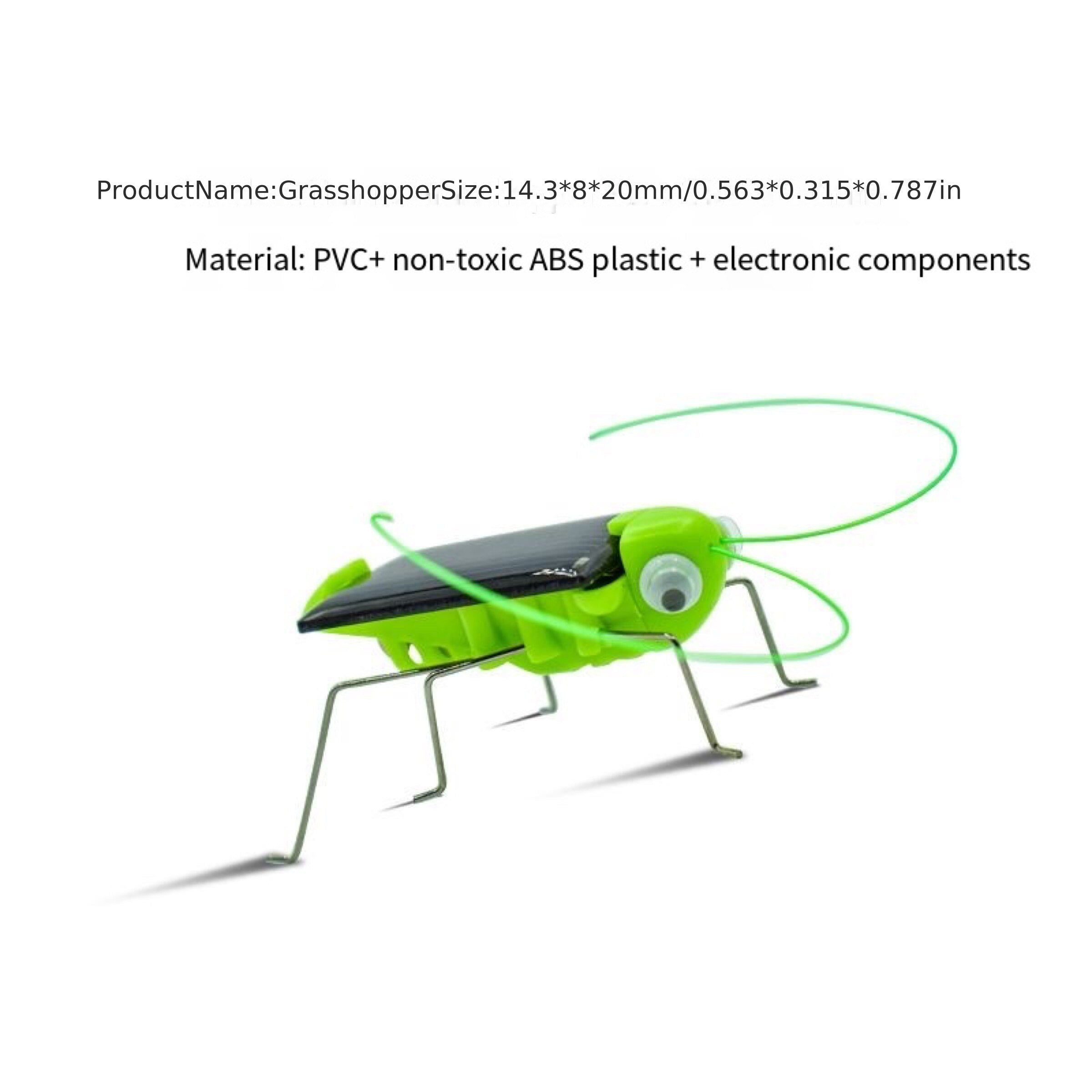 Funny Solar Powered Grasshopper Toy Puzzle for Kids
