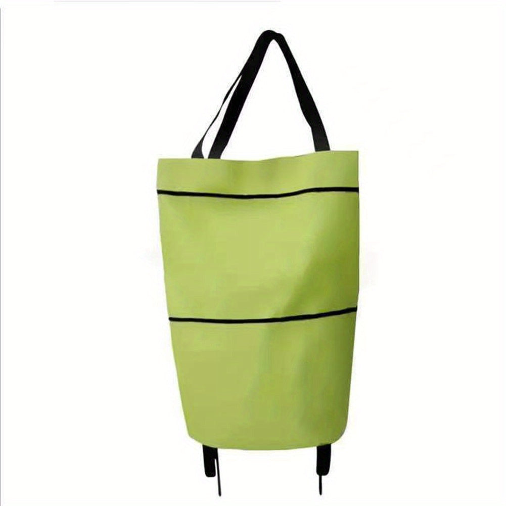 Foldable Shopping Bag with Wheels Large Capacity Luggage Storage