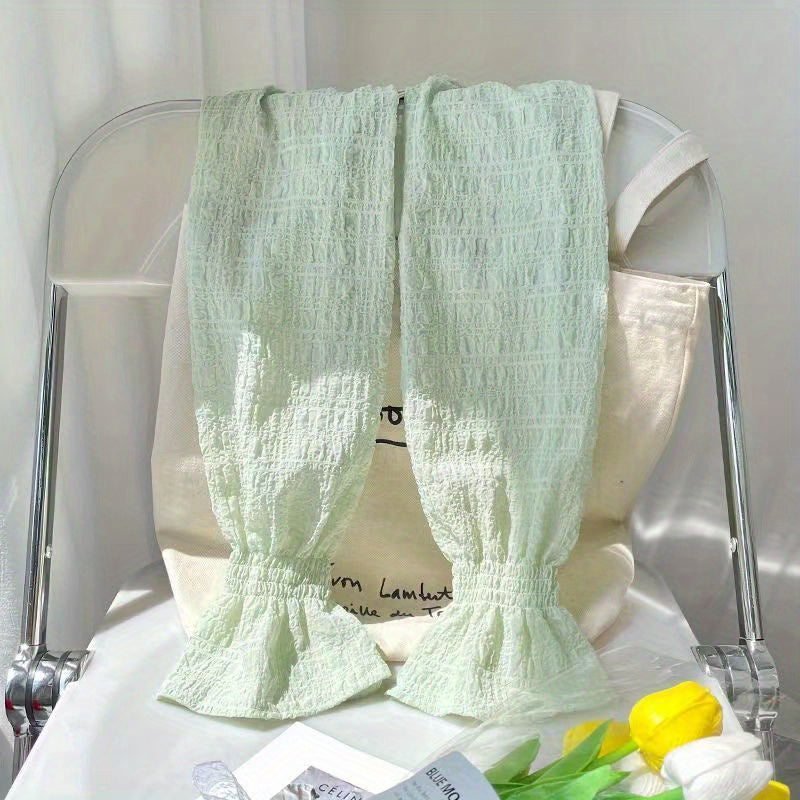 Lace Loose Long Gloves Crinkle Breathable Decorative Outdoor Sunscreen