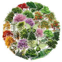 50pcs Jungle Secrets Vinyl Sticker Pack Assorted Colors