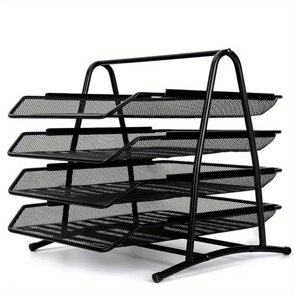 Metal Iron File Rack Desktop Office Storage File Rack