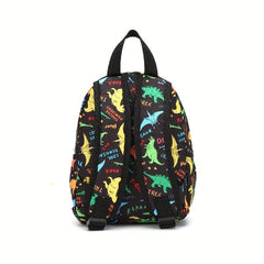 Colorful Dinosaur Backpack for Kids with Padded Back and Adjustable Straps