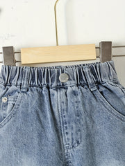 Boys Ripped Denim Jeans Long Pants Preppy Style Kids Clothes
