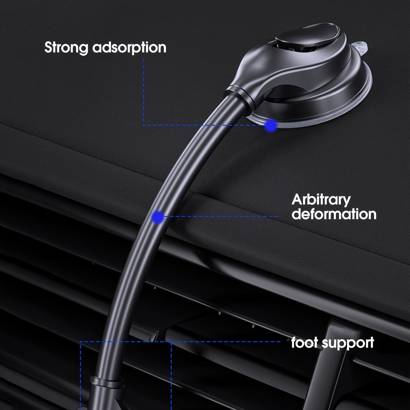 Secure Phone While Driving Car Cell Phone Holder Suction Cup Bracket
