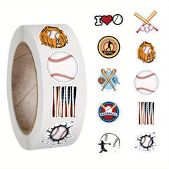 500pcs Baseball Vinyl Stickers Waterproof For Laptop Scrapbook Luggage