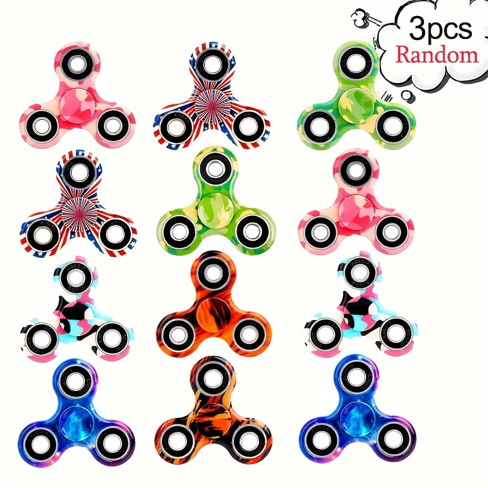 8pcs Random Finger Spinner Toys - Mixed Plastic Material with Gift Bag Filler