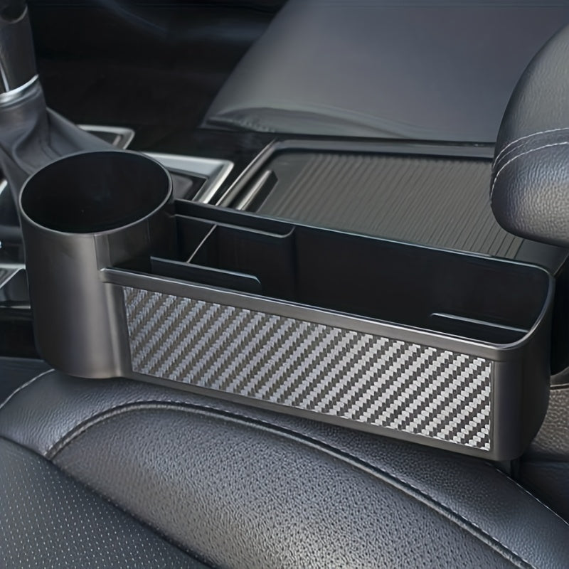 Carbon Fiber Car Gap Shelf Box Car Seat Clip Seam Storage Box
