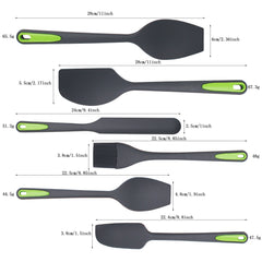 6pcs Silicone Spatula Set, Heat-Resistant Turner Spatulas, Nonstick Baking