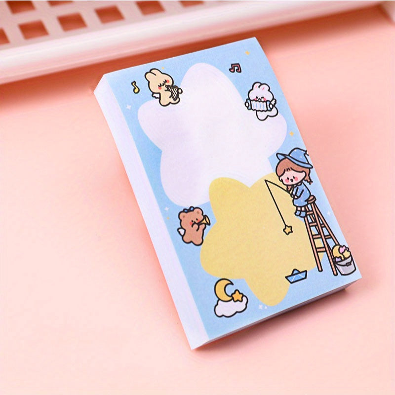 80sheets Cute Cartoon Sticky Notes for Office School Supplies